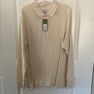 Goodfellow & Co Cream Knit Polo Shirt